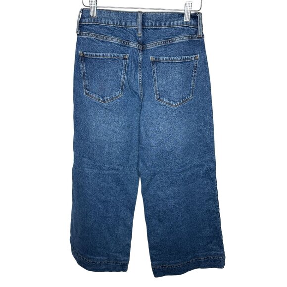 a.n.a High Rise Wide Leg Crop Jeans Blue Size 2 Short - Picture 2 of 7